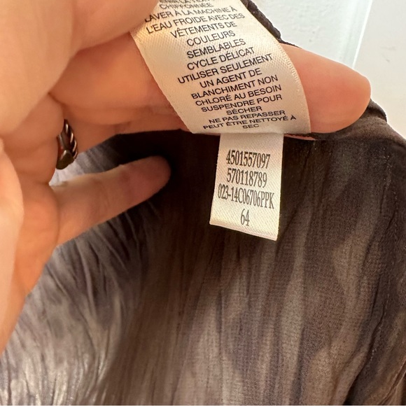 Chico’s Pleated Elegance Collar Jacket Faux Fur Animal Print sz L - Picture 8 of 8